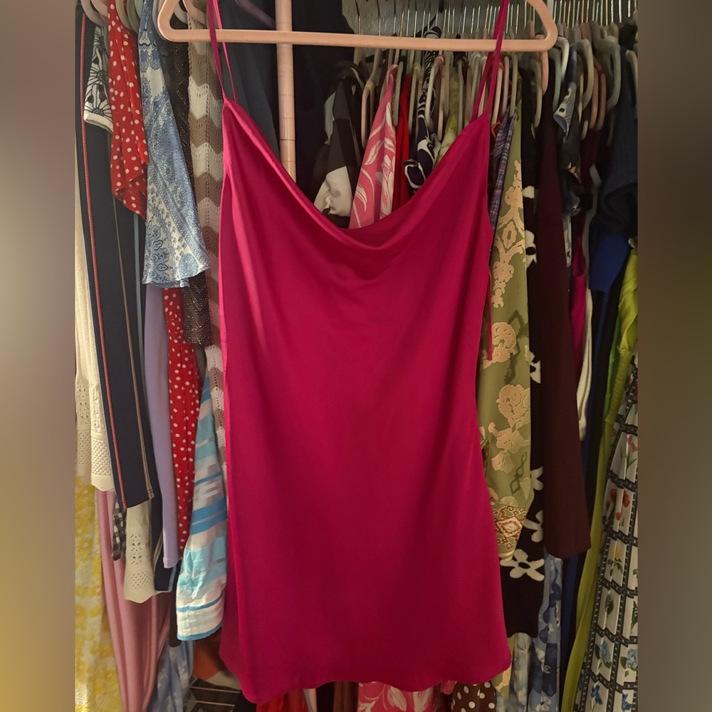 Garage Hot Pink Slip Dress